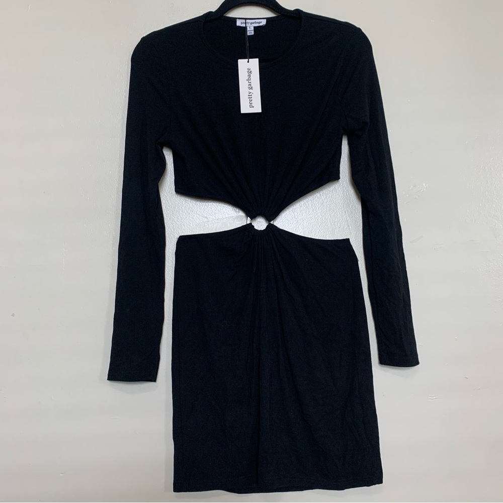 New Pretty Garbage black cutout dress size L - Picture 5 of 5
